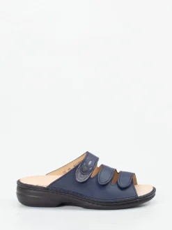 Finn Comfort – Pantolette aus Kalbleder Dunkelblau