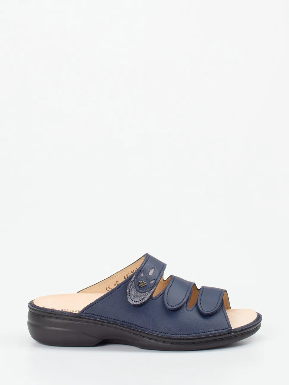 Finn Comfort – Pantolette aus Kalbleder Dunkelblau