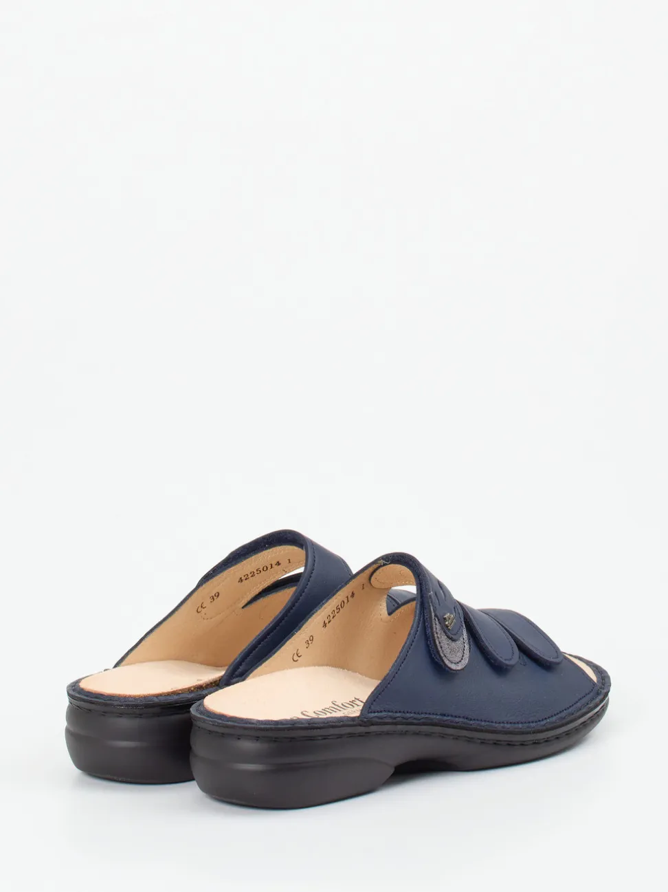 Finn Comfort – Pantolette aus Kalbleder Dunkelblau