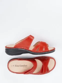 Finn Comfort – Pantolette aus Kalbleder in Rot