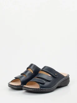 Finn Comfort – Pantolette aus Kalbleder Dunkelblau