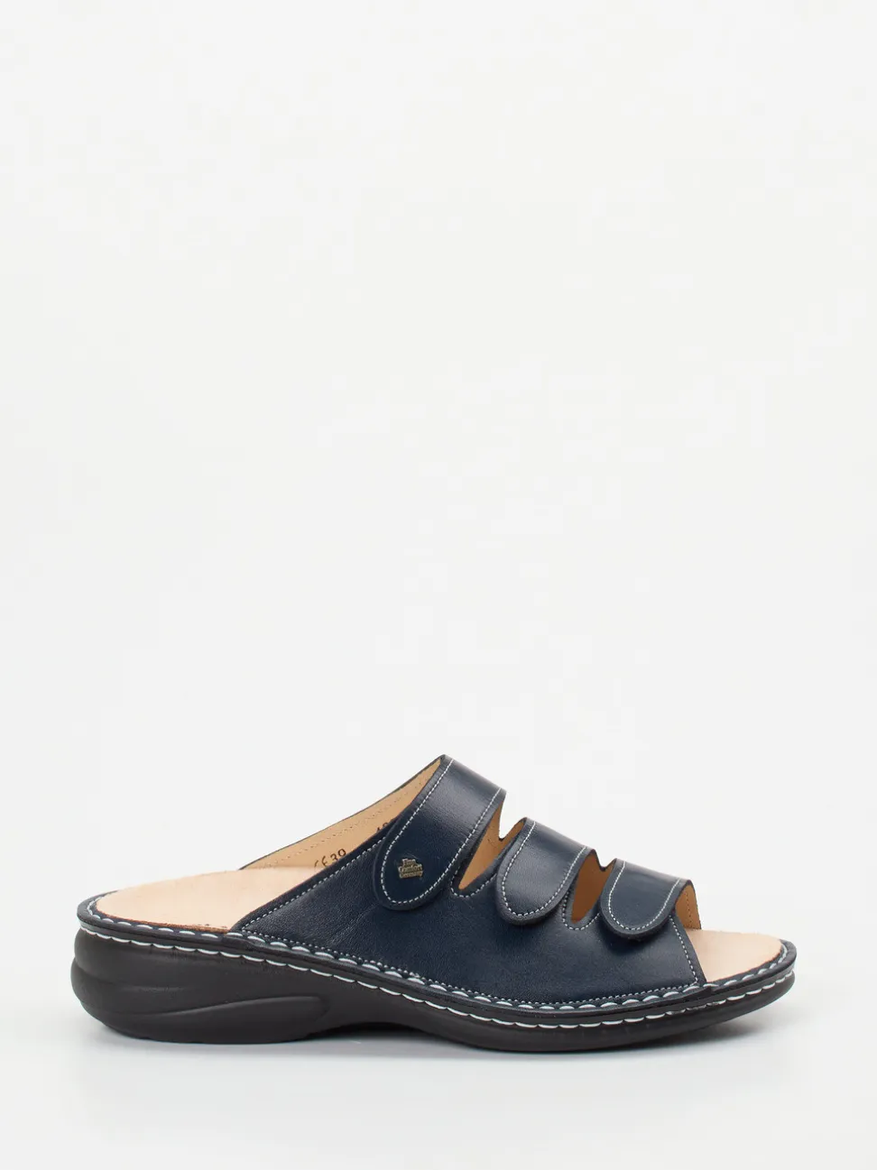 Finn Comfort – Pantolette aus Kalbleder Dunkelblau
