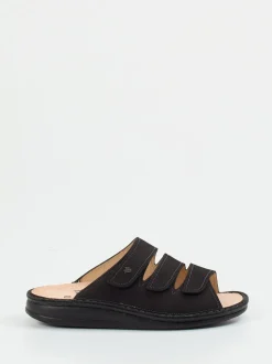 Finn Comfort – Pantolette aus Nubukleder schwarz
