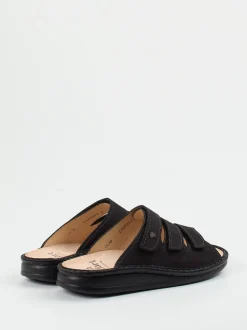 Finn Comfort – Pantolette aus Nubukleder schwarz