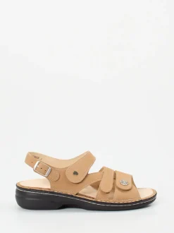 Finn Comfort – Sandale aus Nubukleder beige