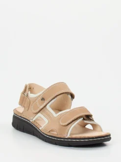 Finn Comfort – Sandale aus Nubukleder beige