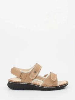 Finn Comfort – Sandale aus Nubukleder beige