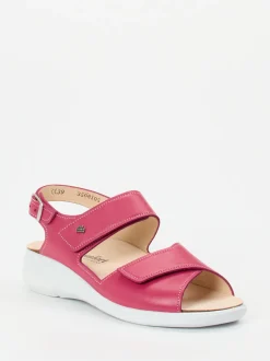 Finn Comfort – Sandaletten aus Kalbleder Himbeerrosa
