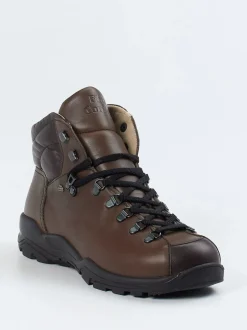 Finn Comfort – Schnürboots aus Fettleder dunkelbraun