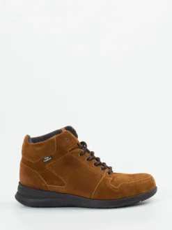 Finn Comfort – Schnürboots aus Veloursleder rostbraun