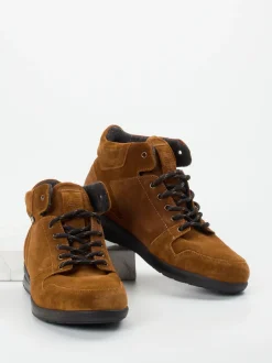 Finn Comfort – Schnürboots aus Veloursleder rostbraun