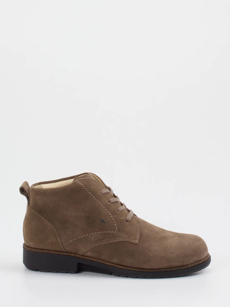 Finn Comfort – Schnürboots aus Veloursleder taupe