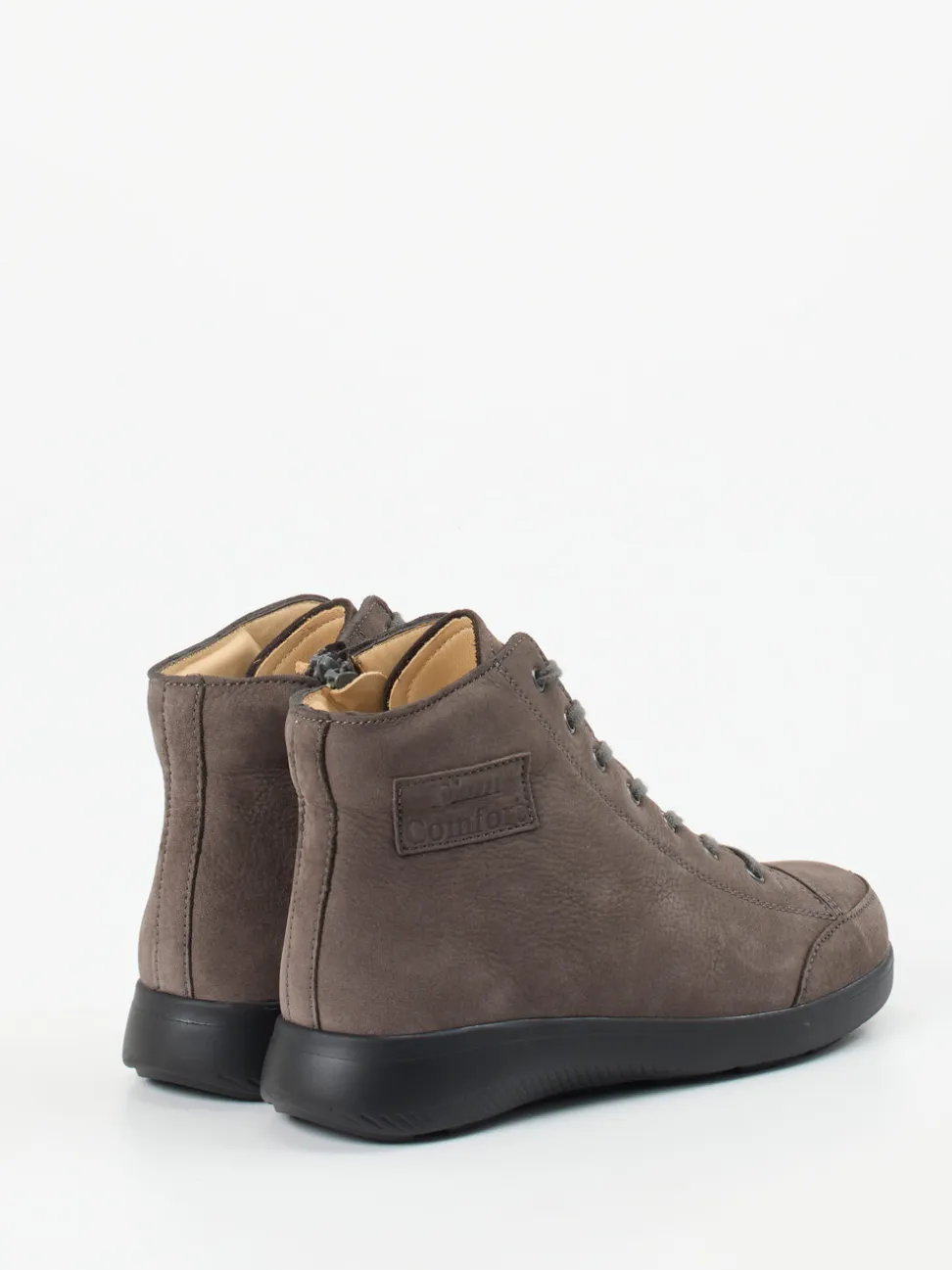 Finn Comfort – Schnürboots aus Nubukleder schlammgrau