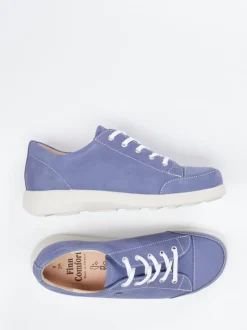 Finn Comfort – Schnürschuh aus Nubukleder lavendelblau