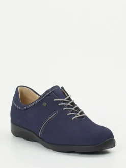 Finn Comfort – Schnürschuh aus Nubukleder marineblau
