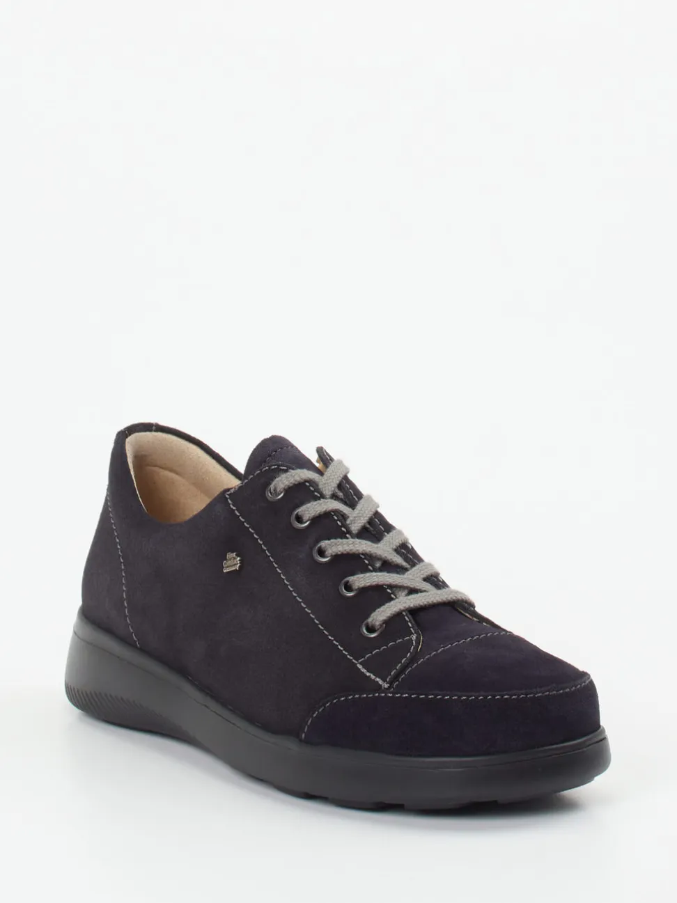 Finn Comfort – Schnürschuh aus Veloursleder dunkelblau