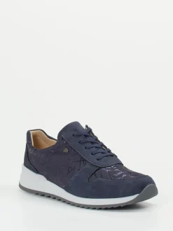 Finn Comfort – Schnürschuh aus Nubukleder Dunkelblau