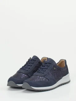 Finn Comfort – Schnürschuh aus Nubukleder Dunkelblau