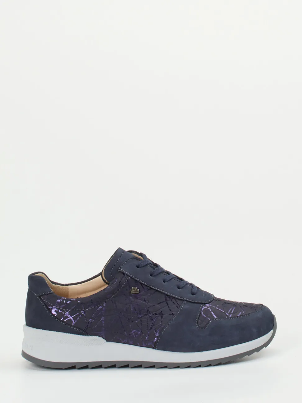 Finn Comfort – Schnürschuh aus Nubukleder Dunkelblau