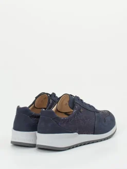 Finn Comfort – Schnürschuh aus Nubukleder Dunkelblau