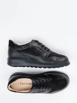 Finn Comfort – Schnürschuh aus Kalbleder Schwarz