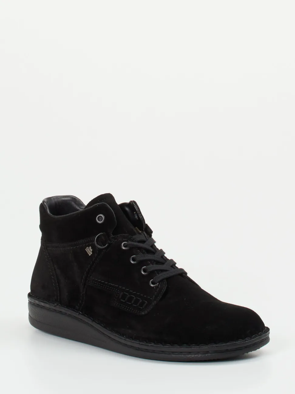 Finn Comfort – Schnürschuh aus Veloursleder schwarz