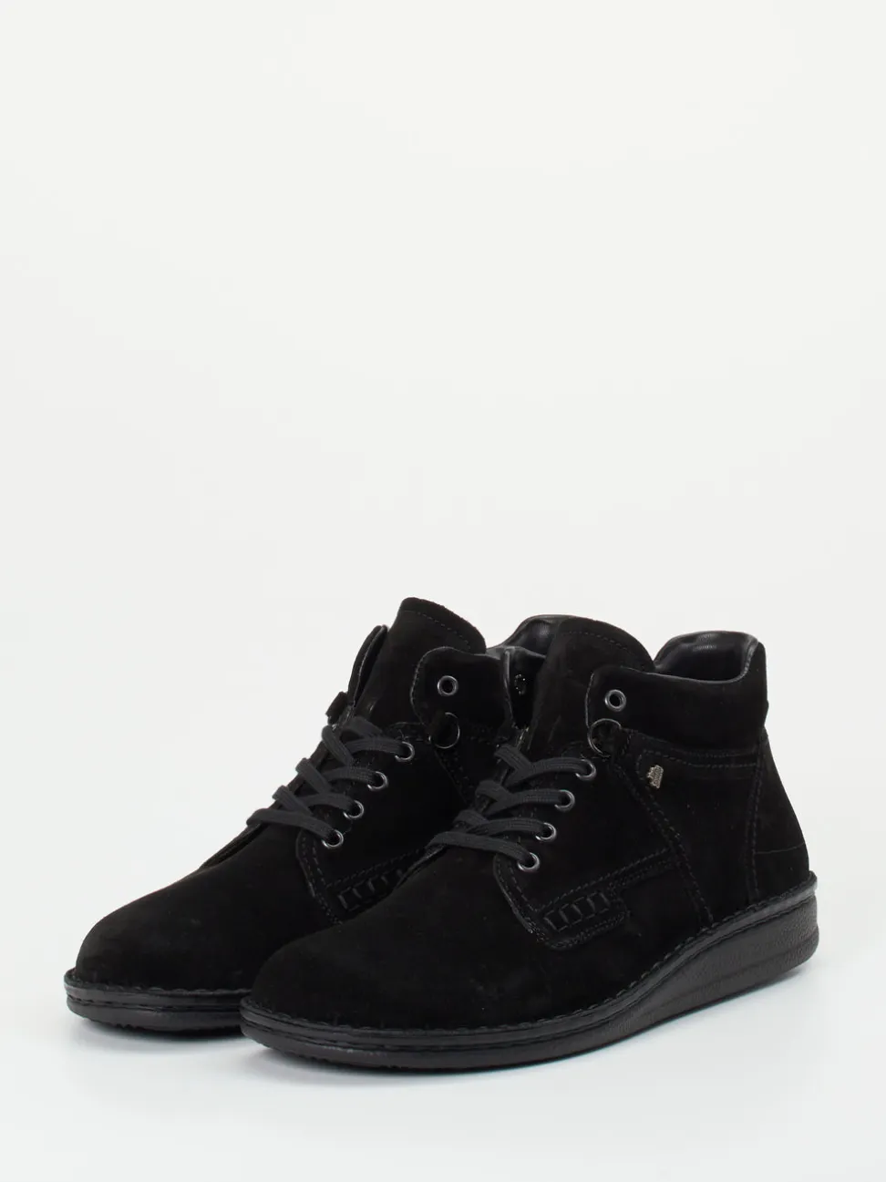 Finn Comfort – Schnürschuh aus Veloursleder schwarz