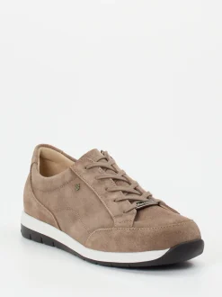 Finn Comfort – Schnürschuh aus Veloursleder taupe
