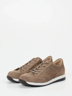 Finn Comfort – Schnürschuh aus Veloursleder taupe
