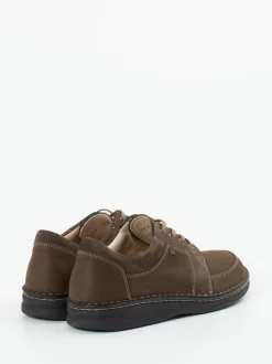 Finn Comfort – Schnürschuh aus Nubukleder mittelbraun