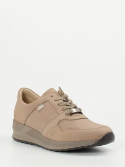 Finn Comfort – Schnürschuh aus Nubukleder Sandbeige