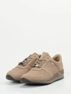 Finn Comfort – Schnürschuh aus Nubukleder Sandbeige