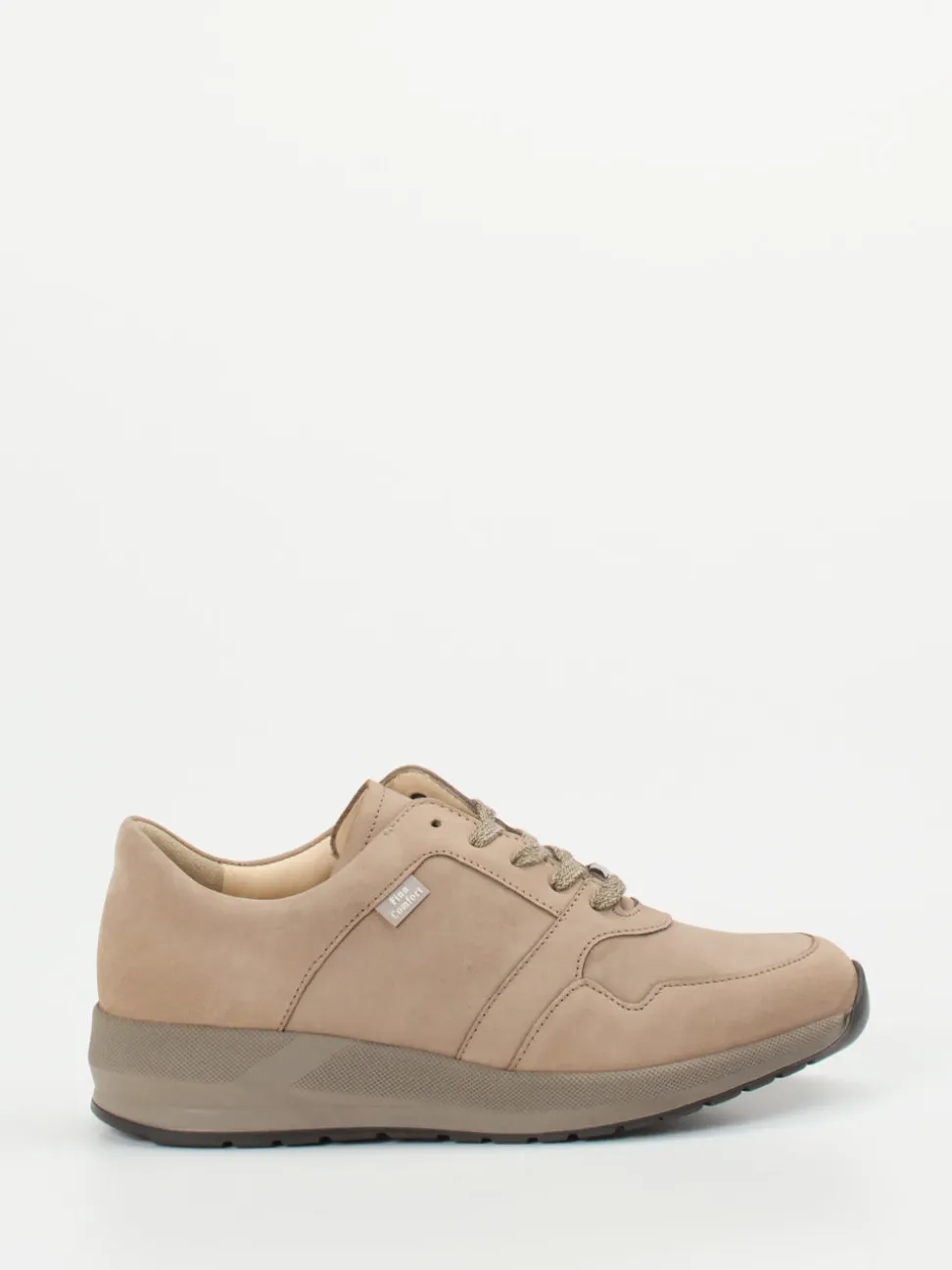 Finn Comfort – Schnürschuh aus Nubukleder Sandbeige