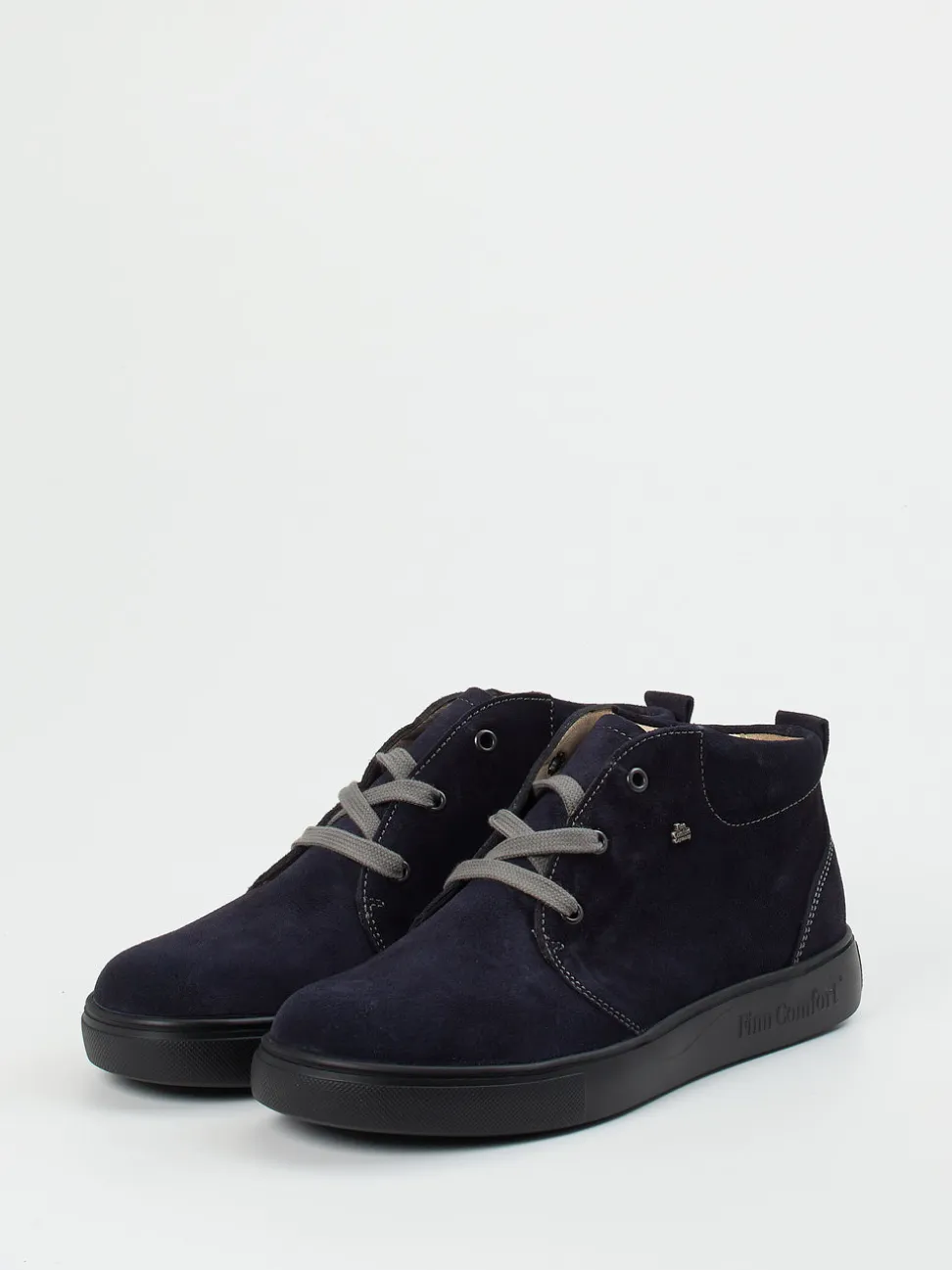 Finn Comfort – Schnürschuh aus Veloursleder Dunkelblau