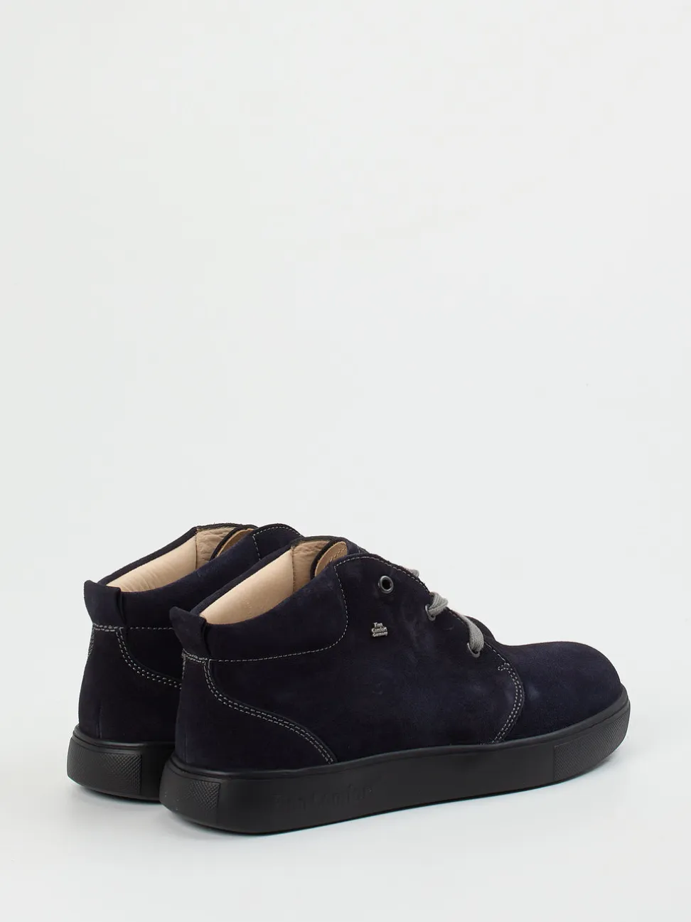 Finn Comfort – Schnürschuh aus Veloursleder Dunkelblau