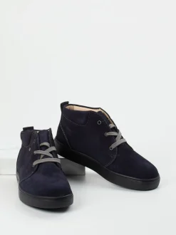 Finn Comfort – Schnürschuh aus Veloursleder Dunkelblau