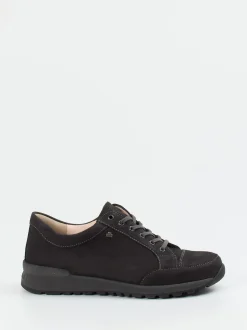 Finn Comfort – Schnürschuhe aus Nubukleder in Anthrazit