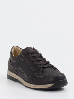 Finn Comfort – Schnürschuhe aus Nubukleder Dunkelbraun