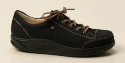 Finn Comfort – Schnürschuhe aus Nubukleder Schwarz