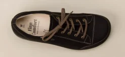 Finn Comfort – Schnürschuhe aus Nubukleder Schwarz