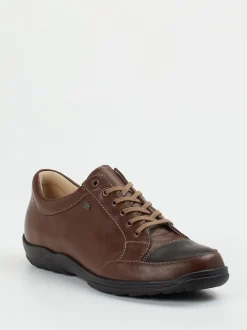 Finn Comfort – Schnürschuhe aus Kalbleder mittelbraun