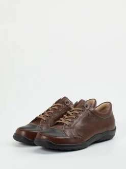 Finn Comfort – Schnürschuhe aus Kalbleder mittelbraun