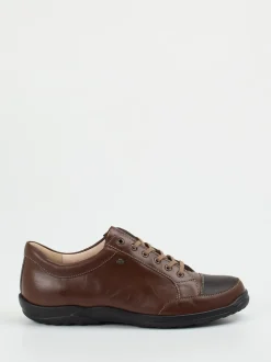 Finn Comfort – Schnürschuhe aus Kalbleder mittelbraun