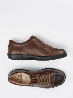 Finn Comfort – Schnürschuhe aus Kalbleder mittelbraun