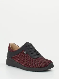 Finn Comfort – Schnürschuhe aus Mesh und Nubukleder