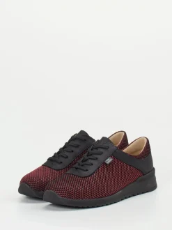 Finn Comfort – Schnürschuhe aus Mesh und Nubukleder