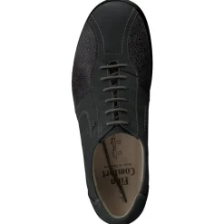 Finn Comfort – Schnürschuhe aus Nubukleder anthrazit