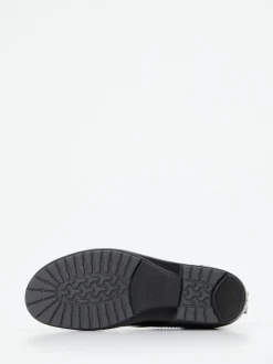 Finn Comfort – Schnürstiefelette aus Lackleder schwarz