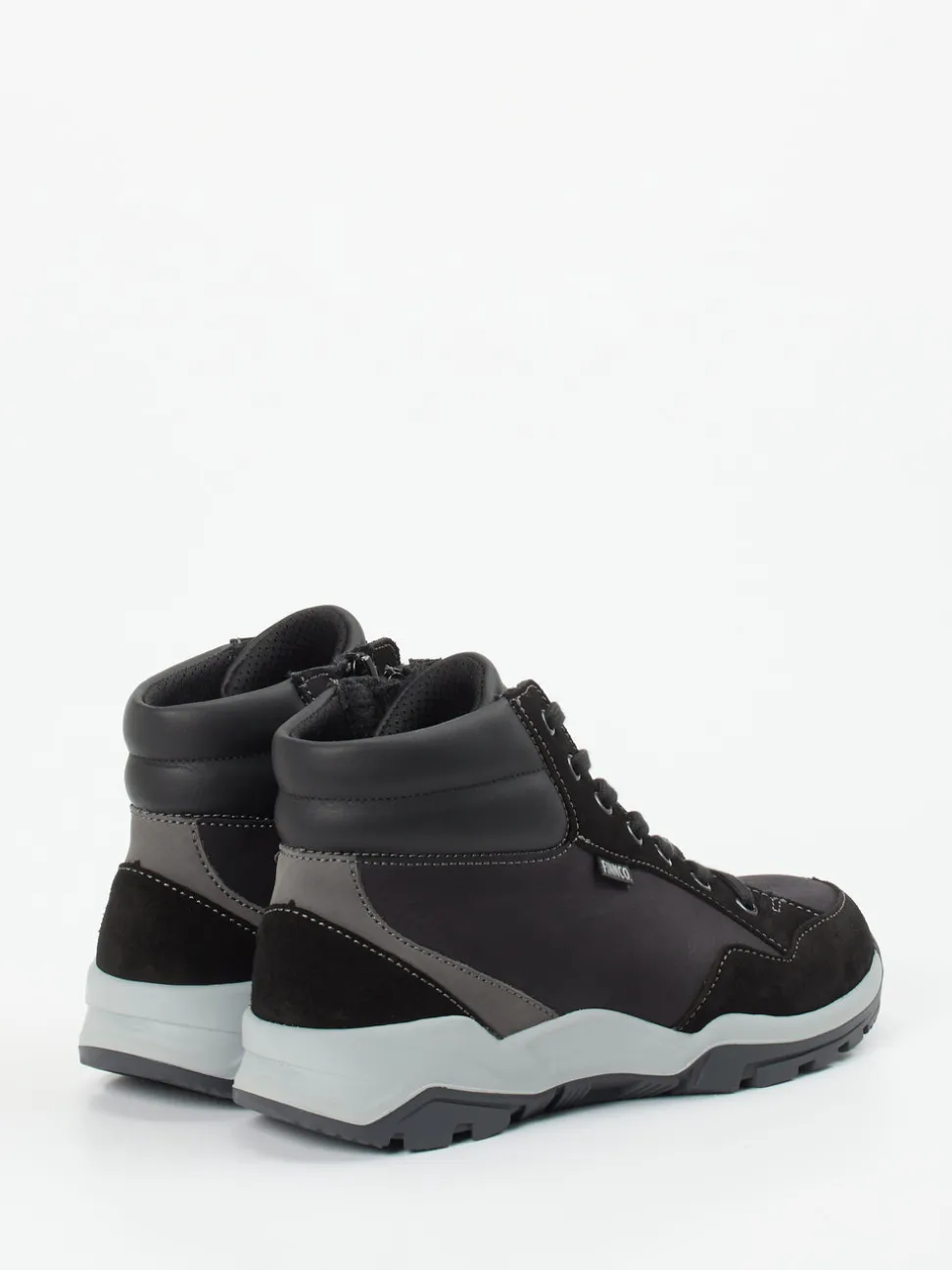 Finn Comfort – Schnürstiefelette aus Nubukleder schwarz