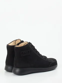 Finn Comfort – Schnürstiefelette aus Nubukleder schwarz